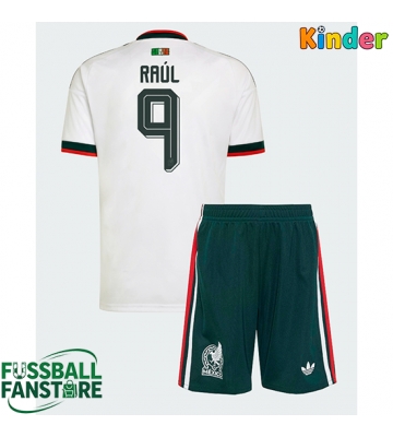Mexiko Raul Jimenez #9 Replik Auswärtstrikot Kinder WM 2026 Kurzarm (+ Kurze Hosen)